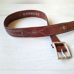 EXPRESS Mixed Metal Leather Belt
